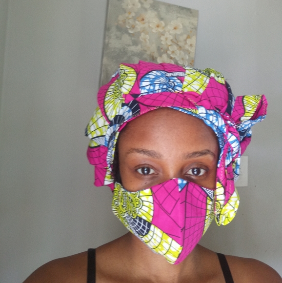 Self tie bonnet and facemask - Picture 2 of 8